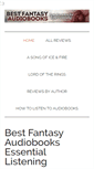 Mobile Screenshot of bestfantasyaudiobooks.com